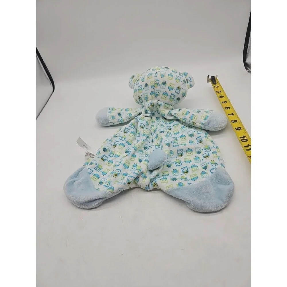 Baby Ganz Sleepy‎ Time Bear Lovey Security Blanket Owl Green Blue Brown White
